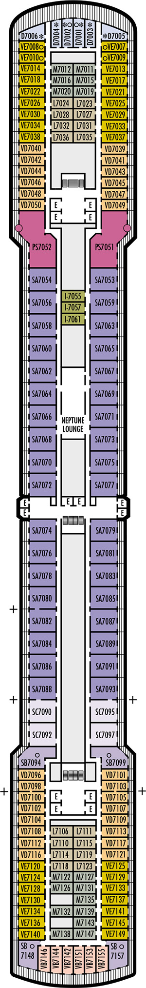 Westerdam Deck 7 - Rotterdam Deck deck plan