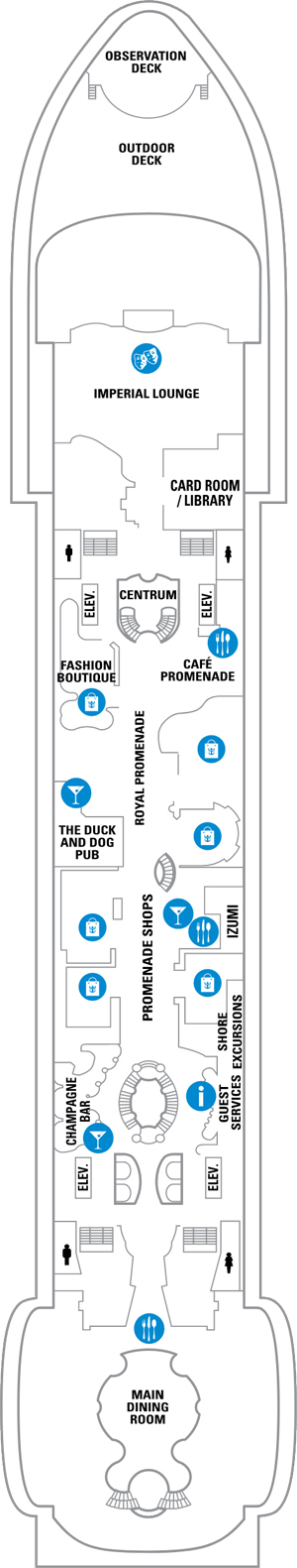 Adventure of the Seas Deck 5 deck plan