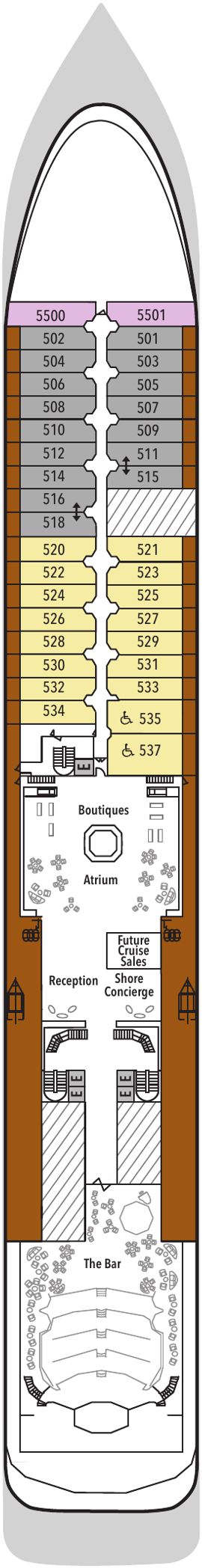 Silver Whisper Deck 5 deck plan