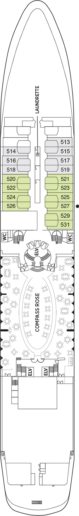 Seven Seas Navigator Deck 5 deck plan