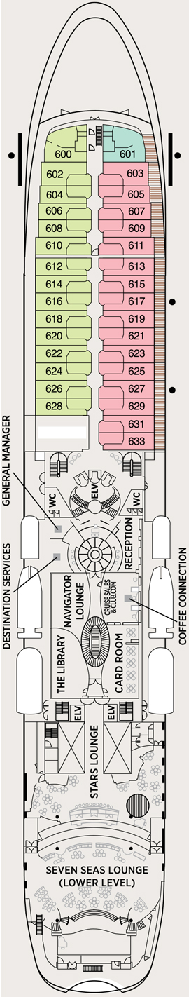 Seven Seas Navigator Deck 6 deck plan