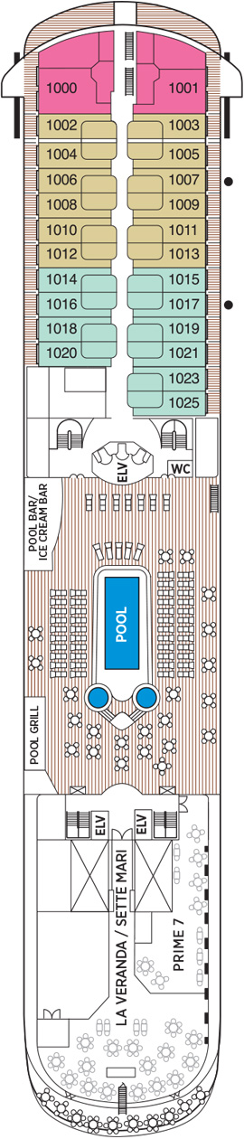 Seven Seas Navigator Deck 10 deck plan