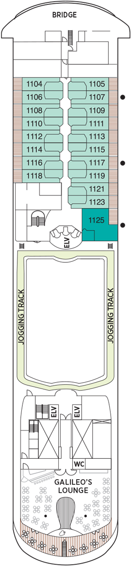 Seven Seas Navigator Deck 11 deck plan